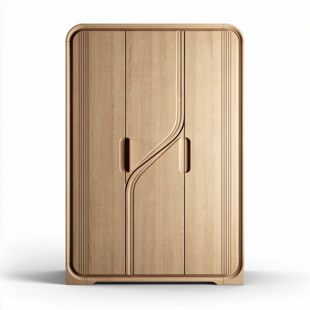 Three-door wardrobe in white finish suitable for bedroom storage 180 x 80 x 40cm