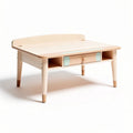 Wooden children's study table with drawer 100 x 60 x 50cm in light colors