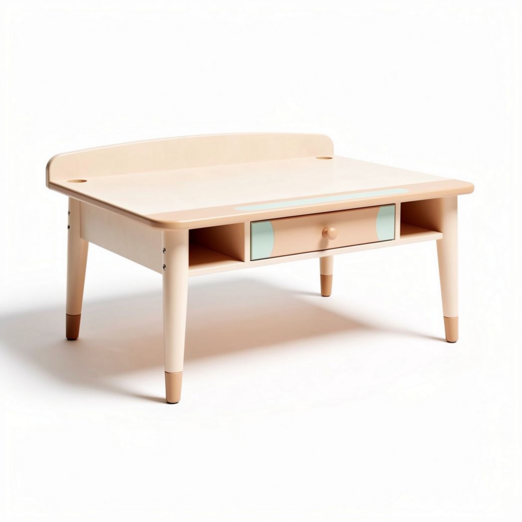 Wooden children's study table with drawer 100 x 60 x 50cm in light colors
